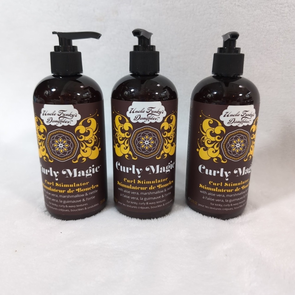 Uncle Funky's Daughter Curly Magic Curl Stimulator 12 fl oz Lot Of 3